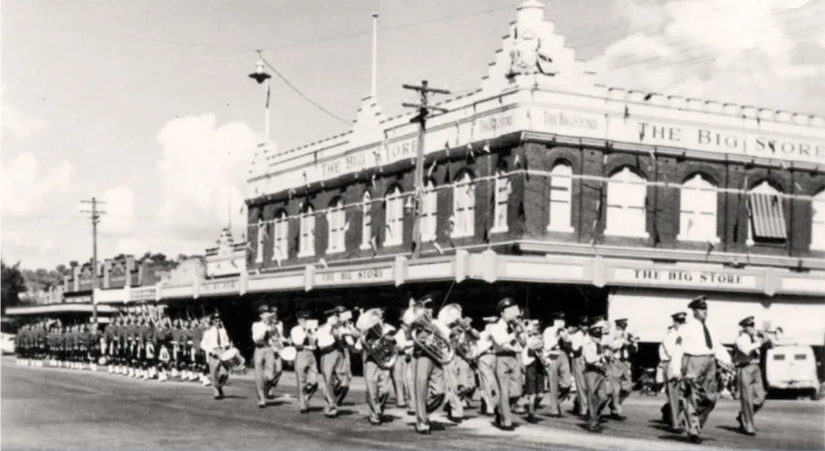 Historic photo of The Big Store building in Albury