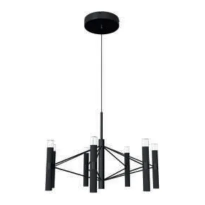 Calibo Aeris Fluted LED Chandelier in 60cm 7 light, Black