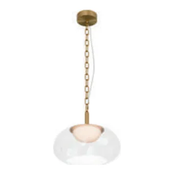 Calibo Bower Alabaster and Glass Pendant