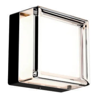 Calibo Grebe Square Frosted Acrylic Exterior Wall Light