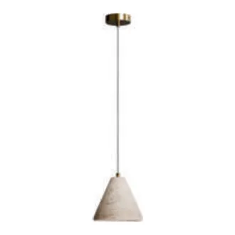 Calibo Orville Travertine Cone Pendant