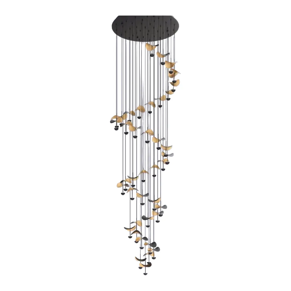 Eglo Dracera Gold Leaf Spiral LED Pendant