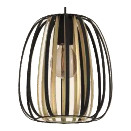 Eglo Encinitos Black and Gold Cage Pendant in Ø 255mm
