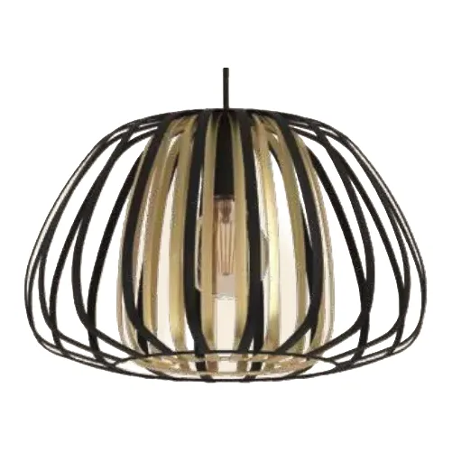 Eglo Encinitos Black and Gold Cage Pendant