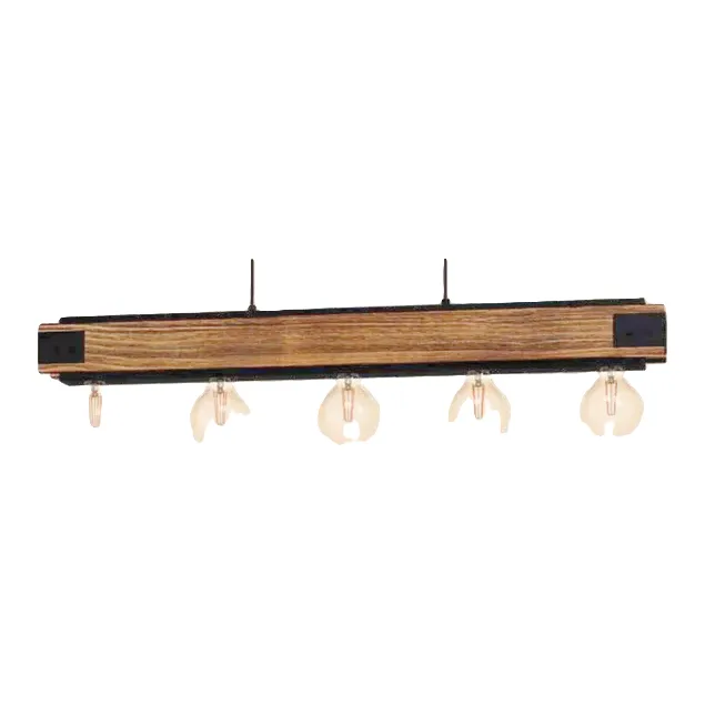 Eglo Layham Rustic Timber Beam Pendant