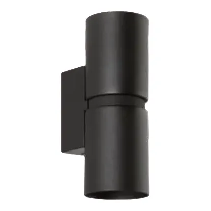 Eglo Passa Cylinder Up and Down Wall Light in Black
