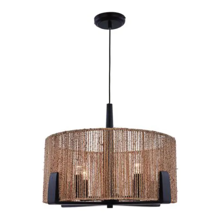 Lexi Lighting Capsule Rattan Pendant Light