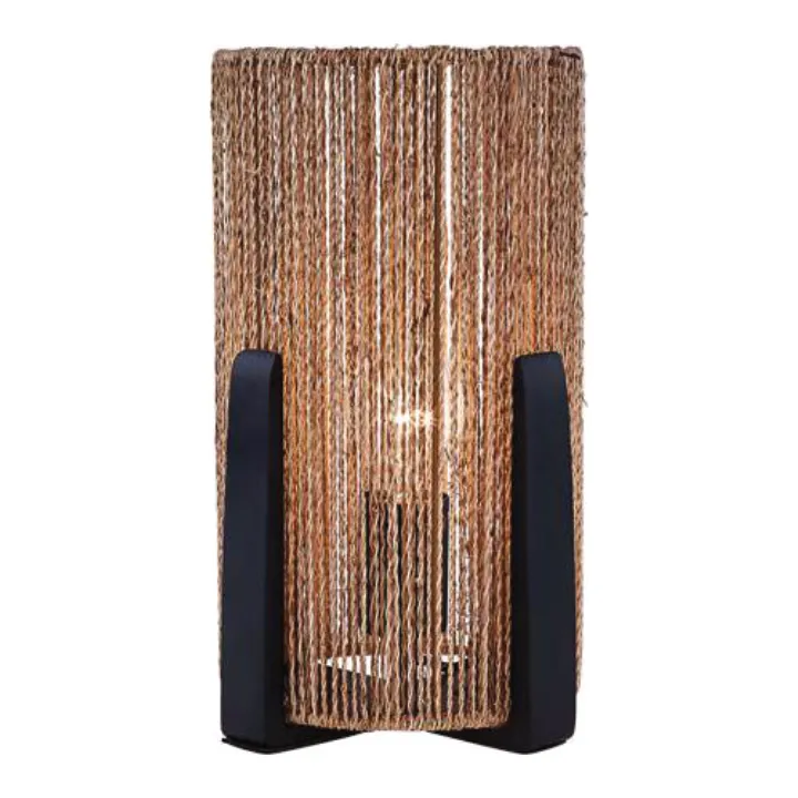 Lexi Lighting Capsule Rattan Table Lamp
