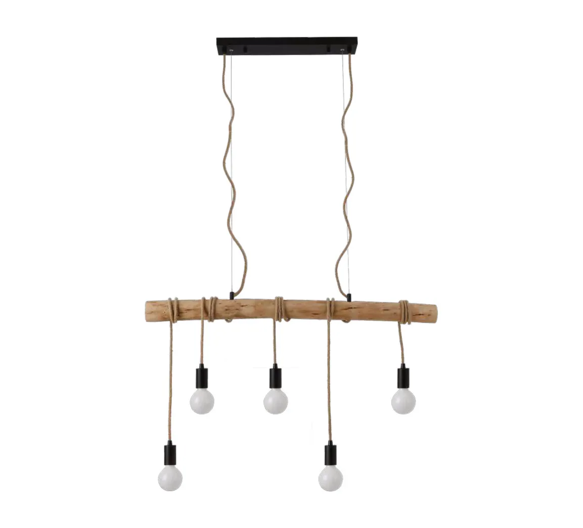 Lexi Lighting Lea Timber 5 Light Pendant
