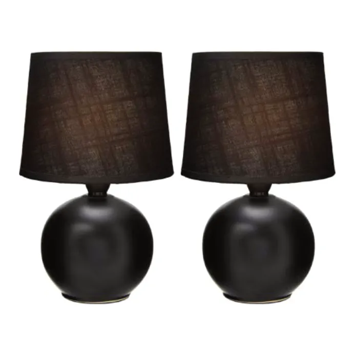 Lexi Lighting Louis Ceramic Round Table Lamp (Set of 2)