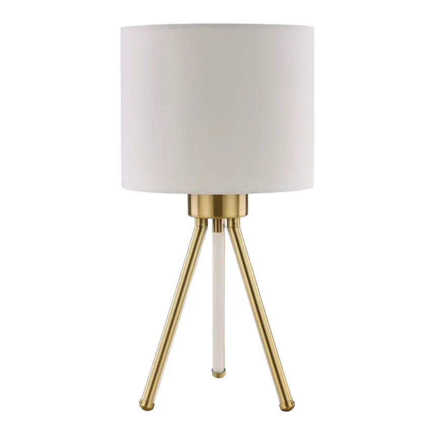 Lexi Lighting Sylive Table Lamp in Brass/White
