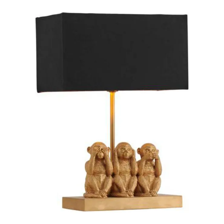 Lexi Lighting Three Wise Monkeys Table Lamp in 