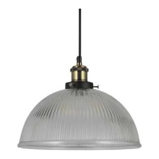 Lexi Lighting Tristan Ribbed Glass Dome Pendant Light