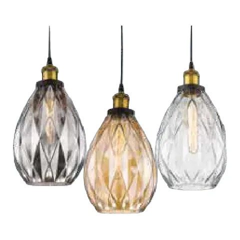 Lighting Network 1 Light Faceted Glass Pendant