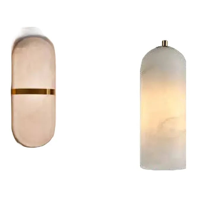 Lighting Network Alabaster Pendant and LED Wall Light