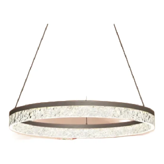 Lighting Network LED Crystal-Look Acrylic Pendant in Ring