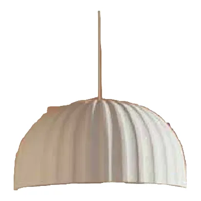 Lighting Network Ribbed Polymer Resin Dome Pendant