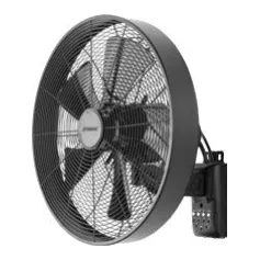 Martec Como AC Wall Fan in Matt Black