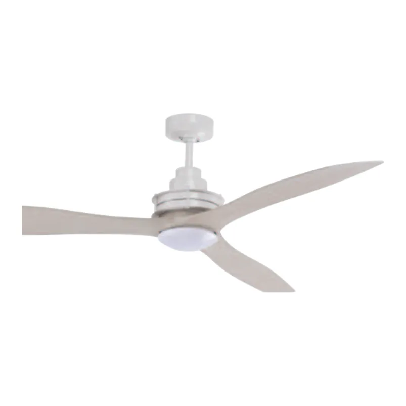 Mercator Clarence AC Ceiling Fan in White, No light