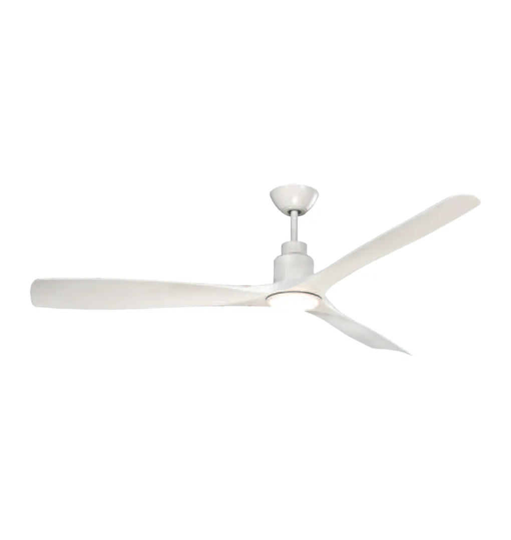 Mercator Iceman DC Ceiling Fan in White, No light