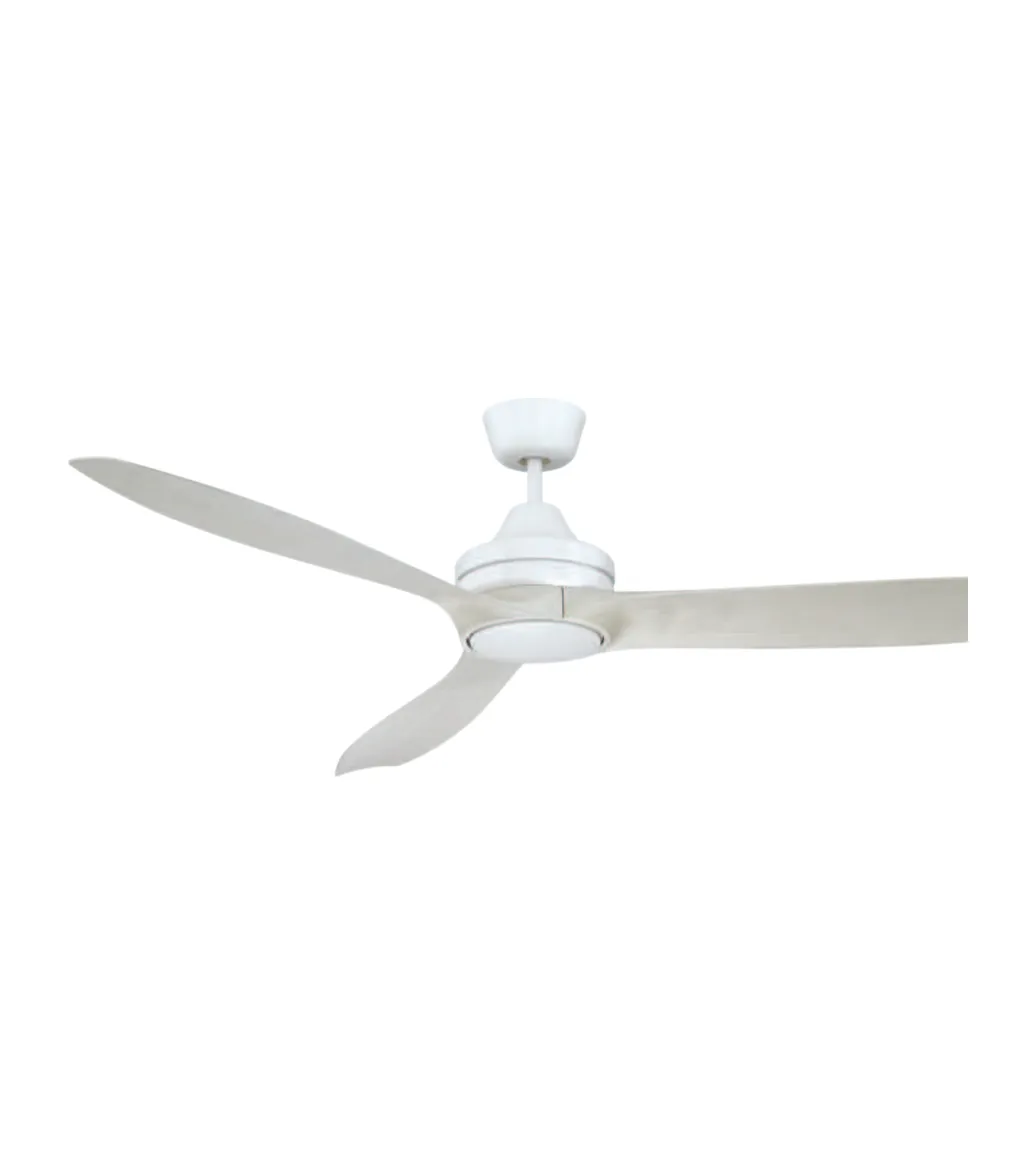 Mercator Lora DC Ceiling Fan in White, No light