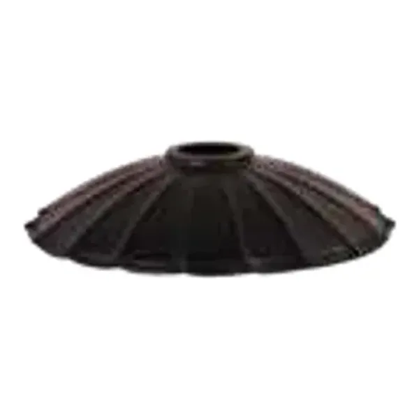 Oriel Lighting Brolli Scalloped Pendant Shade in 25cm, Black