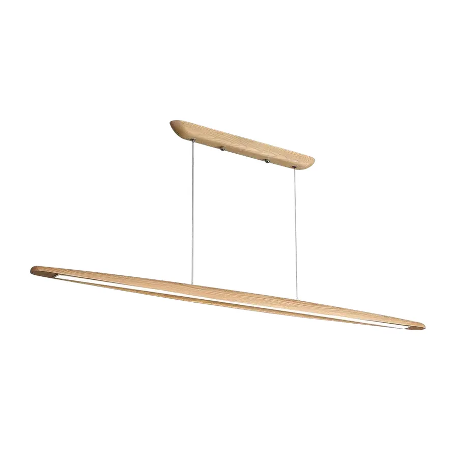 Oriel Lighting Eastoft Ash Wood LED Linear Pendant