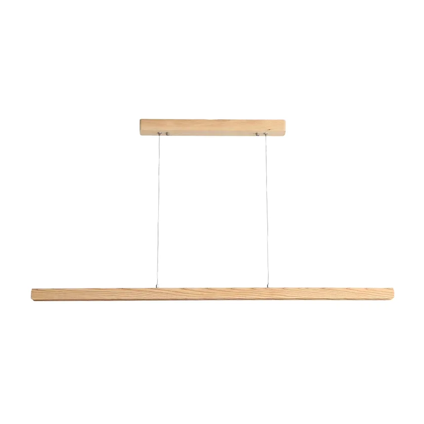 Oriel Lighting Kerf.150 Ash Wood LED Linear Pendant