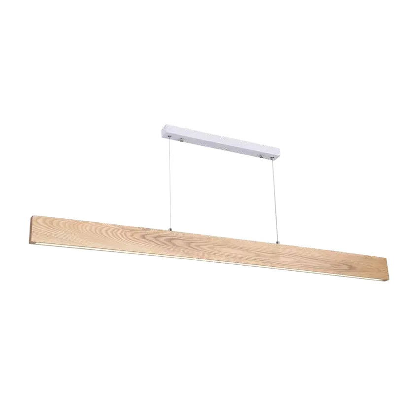 Oriel Lighting Langtoft.150 Ash Wood LED Linear Pendant