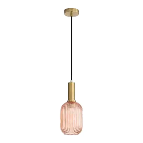 Oriel Lighting Luxe Ribbed Glass Pendant
