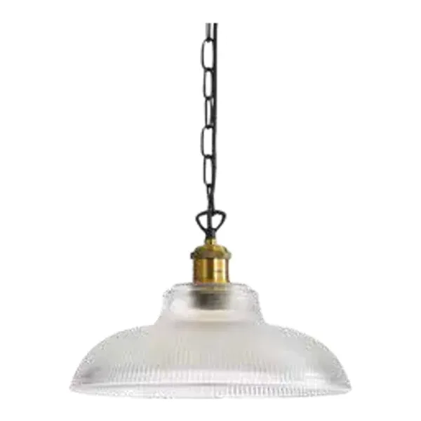 Oriel Lighting Otter Ribbed Glass Pendant