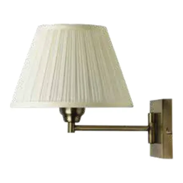 Oriel Lighting Swingley Antique Brass Swing Arm Wall Light in 