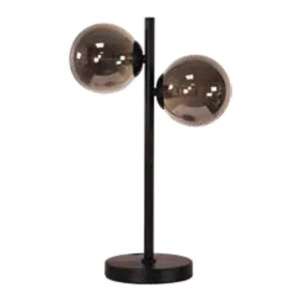 Oriel Lighting Valcross Table Lamp in Black / Smoke