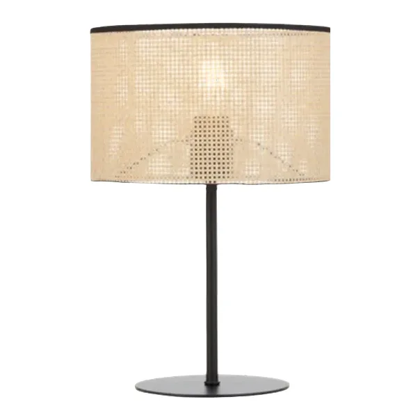 Telbix Velice Rattan Table Lamp in Black