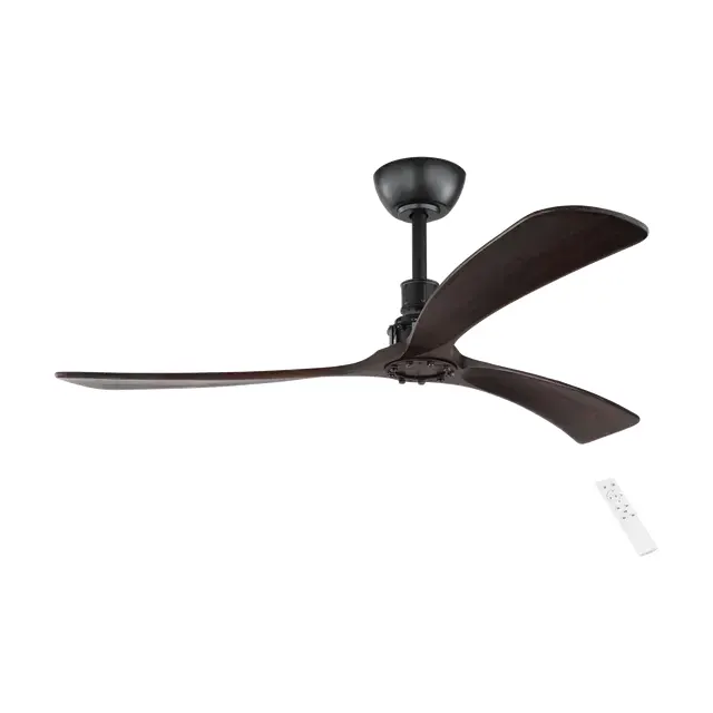 Zapallar 52 (1320mm) DC Matt Black Timber 3 Blade Fan Only 202974