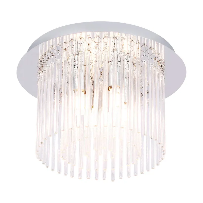 Clarence 5w 4lt Led Medium Crystal Glass Decorative Ceiling Light