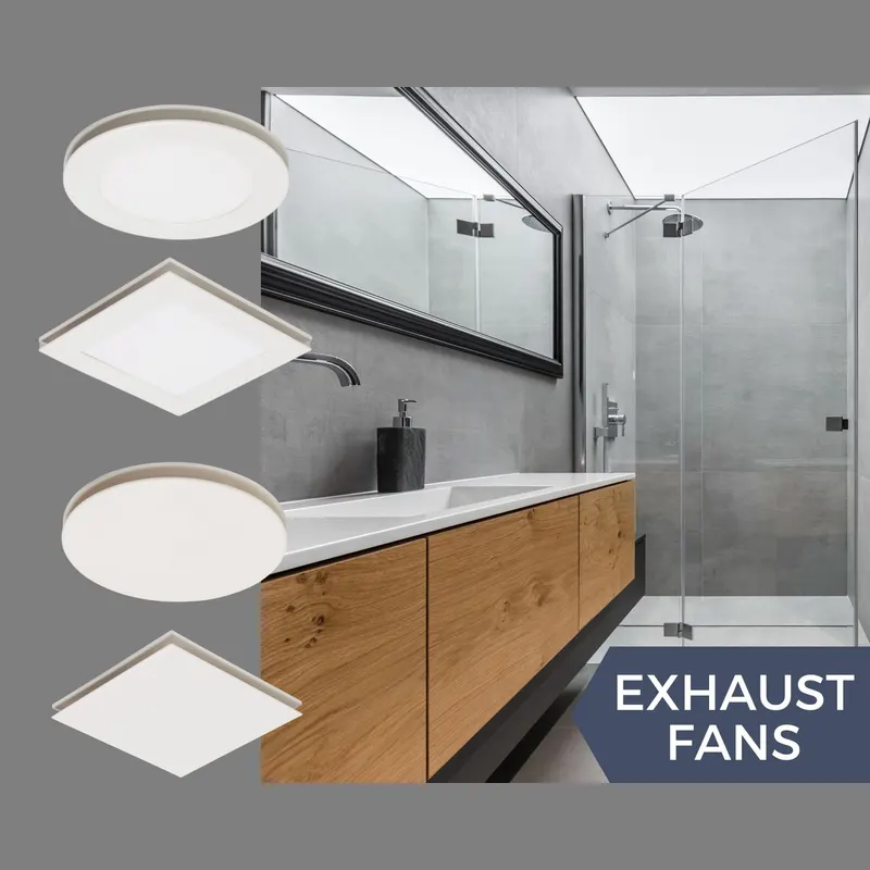 Bathroom Heaters & Exhaust Fans on display at Lighting Bonanza Albury