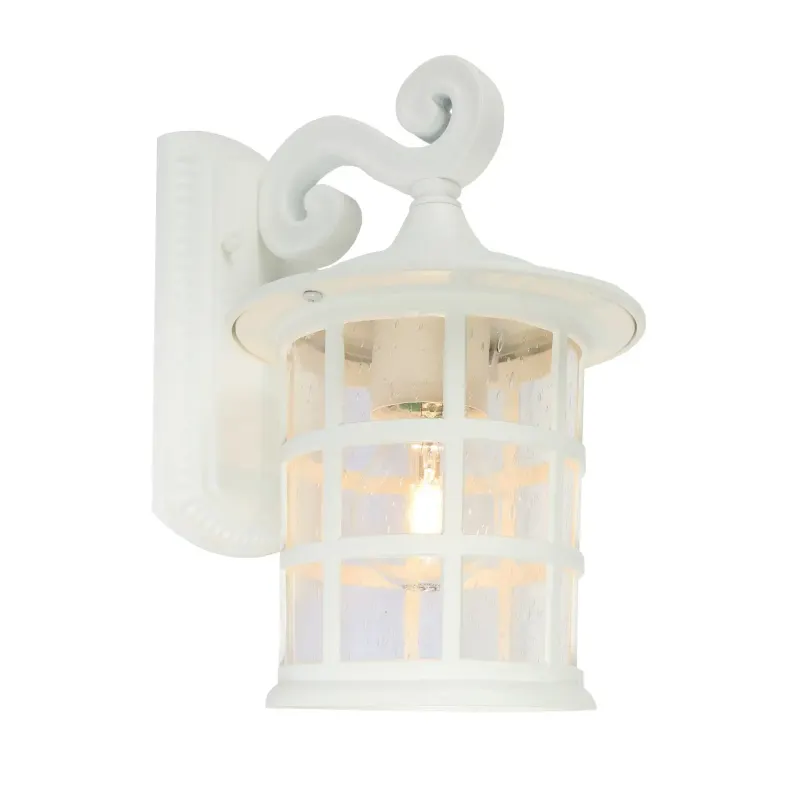 Coventry 1lt E27 Small Clear Stippled Glass Exterior Wall Light