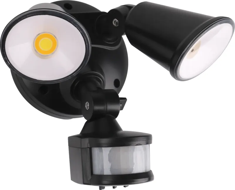 Defender 2lt 2 x 10w Tricolour Poly Carb Sensor Floodlight MLXD3452MS