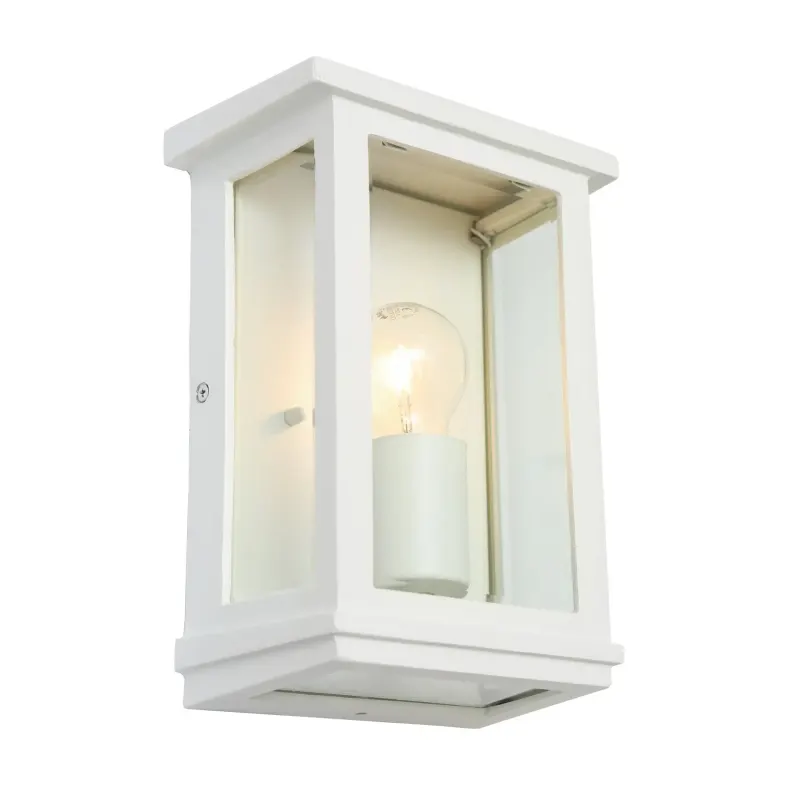 Madrid 1lt E27 Small Clear Bevilled Glass Exterior Wall Light