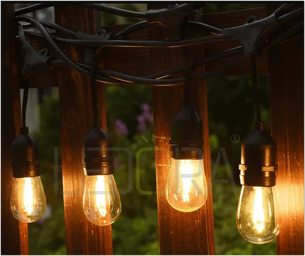 SolarUSB Led Filament Globe IP65 15m Festoon Lights with Remote RL Sfl 15M 1F 2