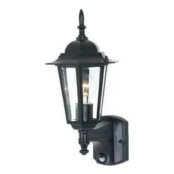 Tilbury 1lt Ext Wall Light w Sensor MX4011BLK Sen