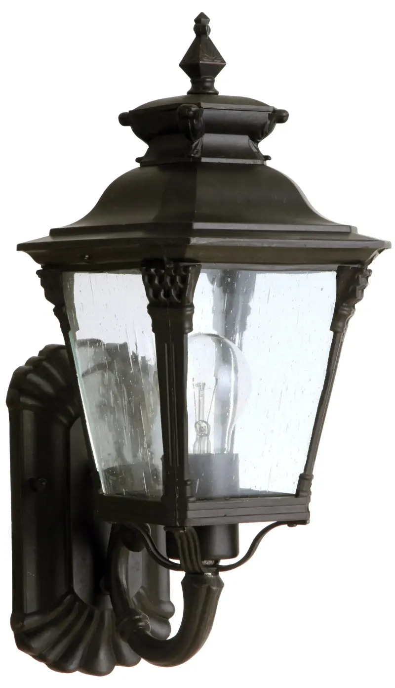 Transit 1lt Metal w Glass Small Exterior Wall Bracket