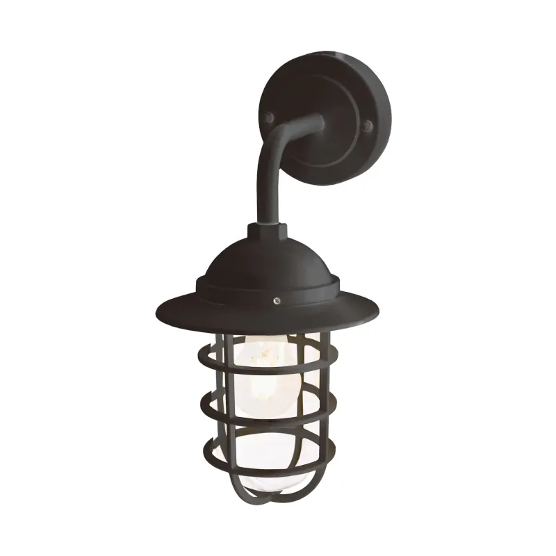 Walker 1lt E27 IP44 Cage Metal Exterior Wall Light