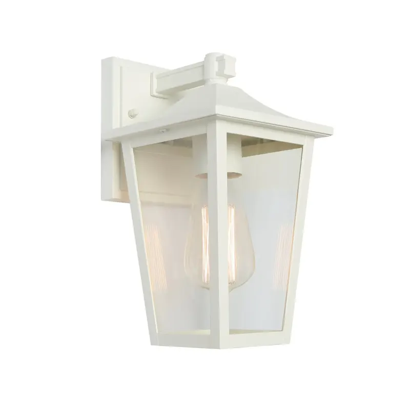 York 1lt E27 Clear Glass Exterior Wall Light