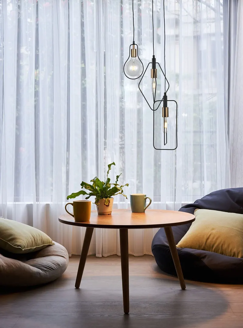 Contour 1lt E27 72w Wire with Antique Brass Highlight Flex Pendant CONTOUR1 3