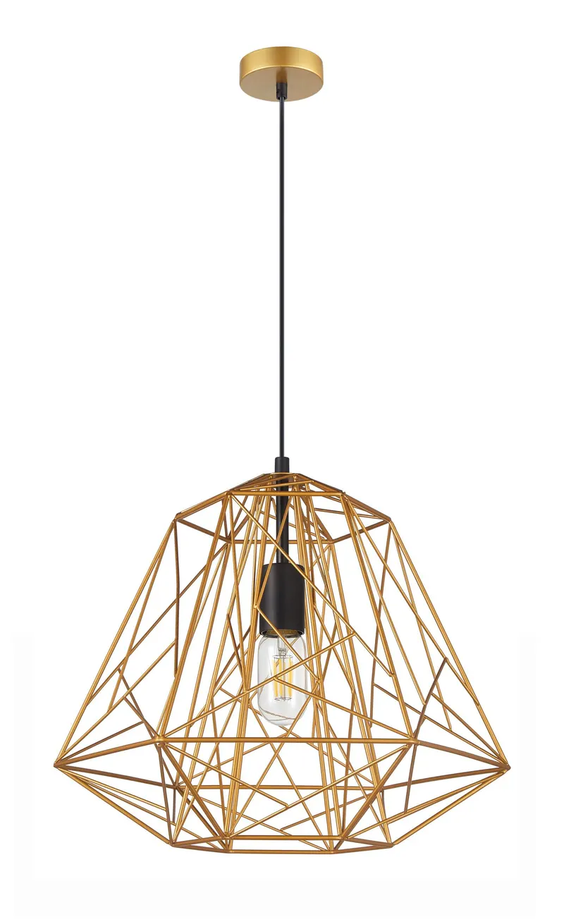 Marte 1lt E27 72w Iron Cage Pendant