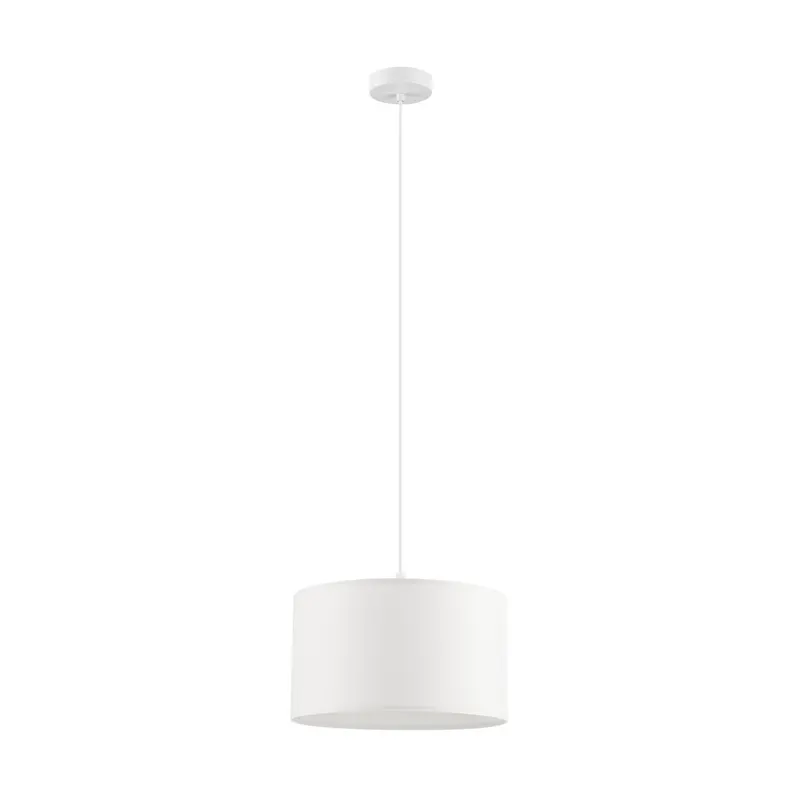 Maserlo 1 1lt E27 530mm Metal Flex Pendant with Fabric Drum