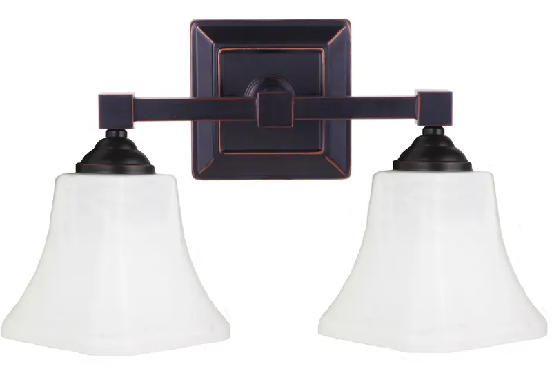 Monroe 2lt E27 Opal Wall Bracket Vanity